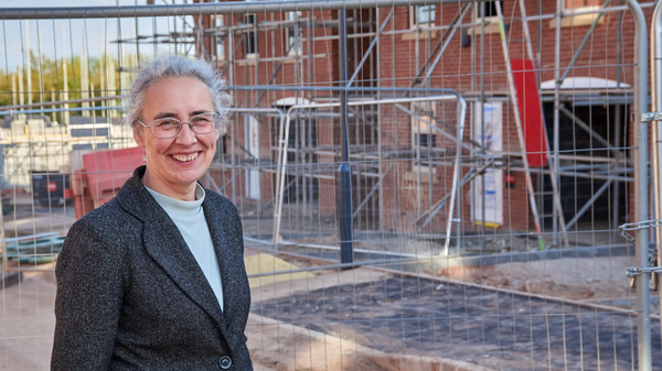 Lucy Care visiting a new housing development