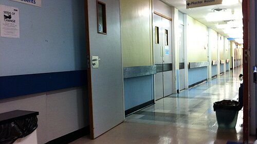 Hospital corridor.