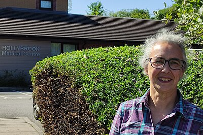 Lucy Care outside the Hollybrook medical centre