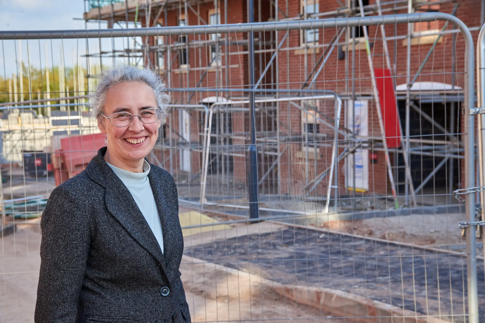 Lucy Care visiting a new housing development